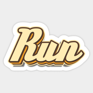 Run typography Sticker